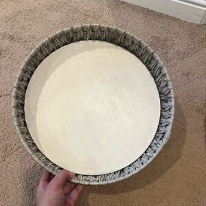 Gray Woven Basket Tray Bundle